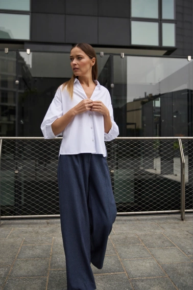 Koszula z krótkimi rękawami biała 