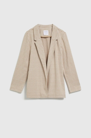Marynarka w kratkę beżowa