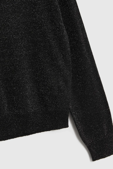 Sweter z wiskozy czarny 