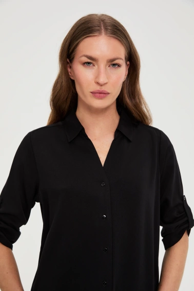 Koszula z wiskozy czarna