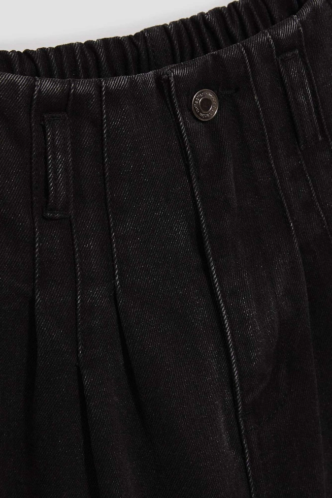 Jeansy paperbag czarne