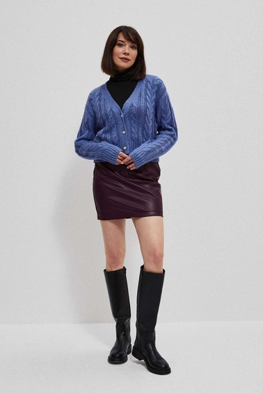 Sweter damski w warkoczowy splot