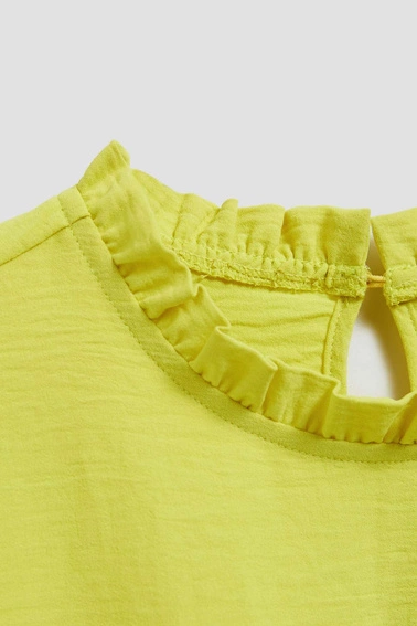 Gładka koszula limonkowa