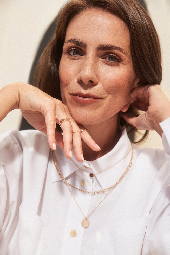 Kaskadowy naszyjnik z zawieszką