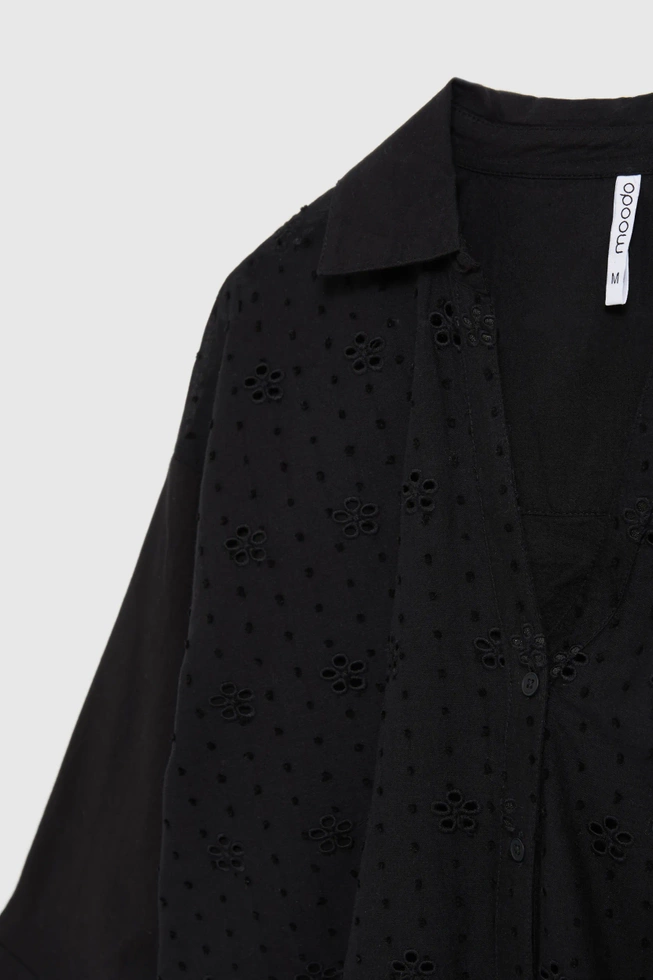 Koszula oversize zapinana na guziki czarna