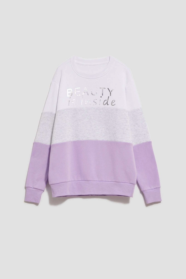 Bluza z nadrukiem lawendowa