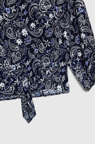Wiskozowa koszula z wzorem paisley granatowa