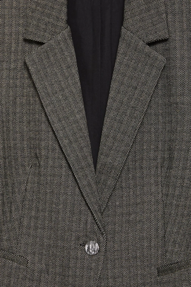 Jednorzędowa marynarka ciemnobeżowa