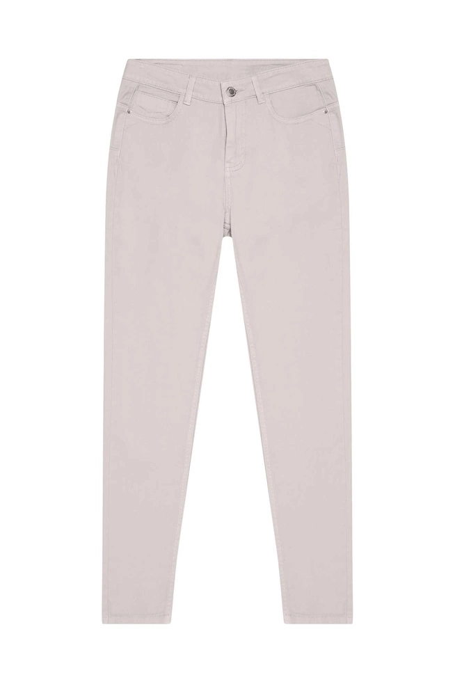 Gładkie spodnie szare