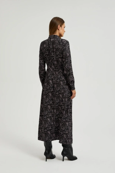 Wiskozowa sukienka midi czarna
