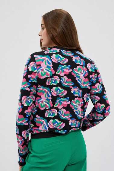 Bomberka z printem czarna