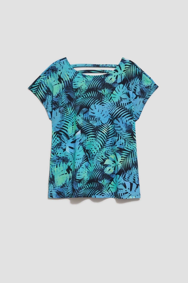T-shirt z tropikalnym wzorem