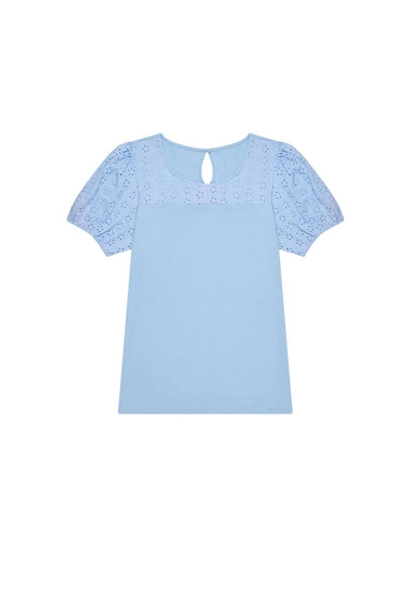 Bawełniana bluzka z bufkami