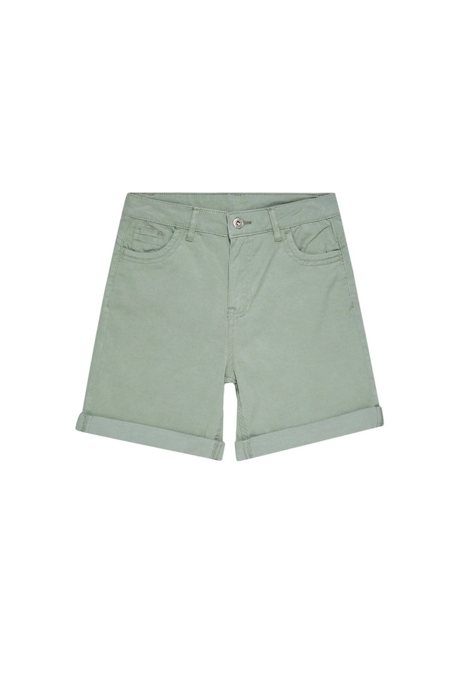 Szorty lyocell pistacjowe