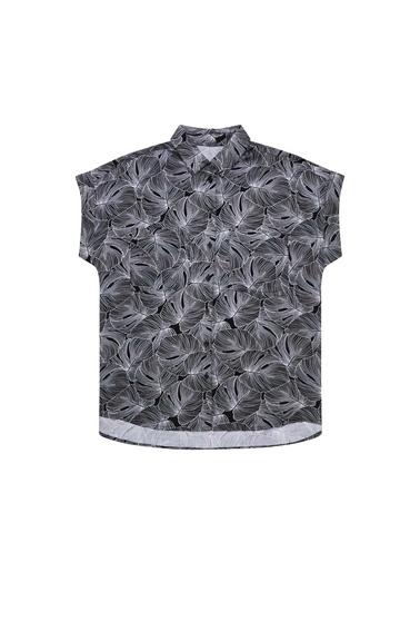 Koszula z wiskozy z roślinnym printem