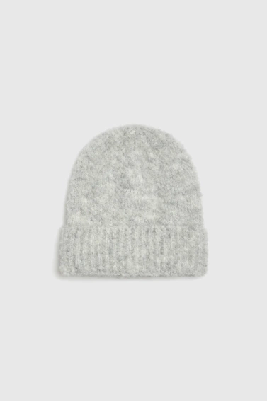 Czapka z dodatkiem wełny szara