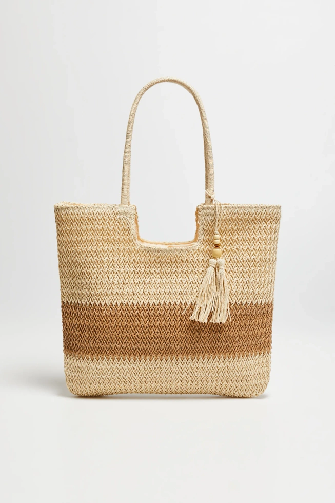 Plażowa torba beżowa