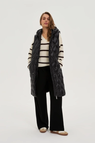 Pikowana kamizelka czarna