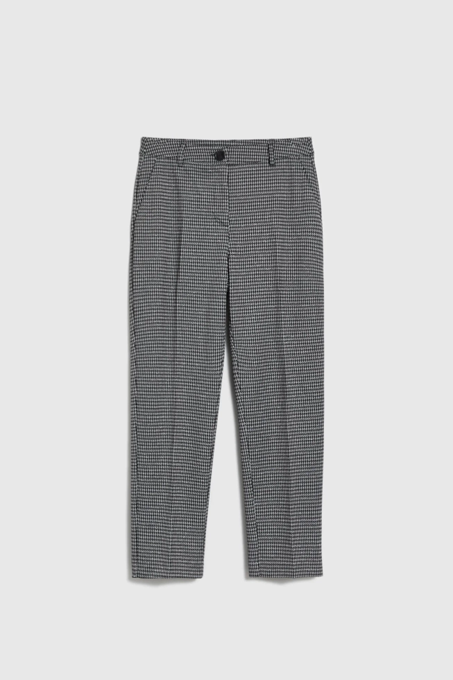 Spodnie w pepitkę szare