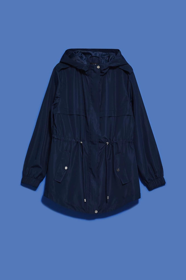 Parka z kapturem granatowa