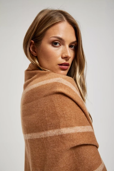 Szalik z frędzlami szmaragdowy