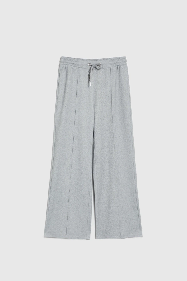 Spodnie z szerokimi nogawkami szare