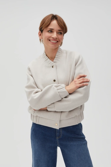 Kurtka bomberka damska beżowa