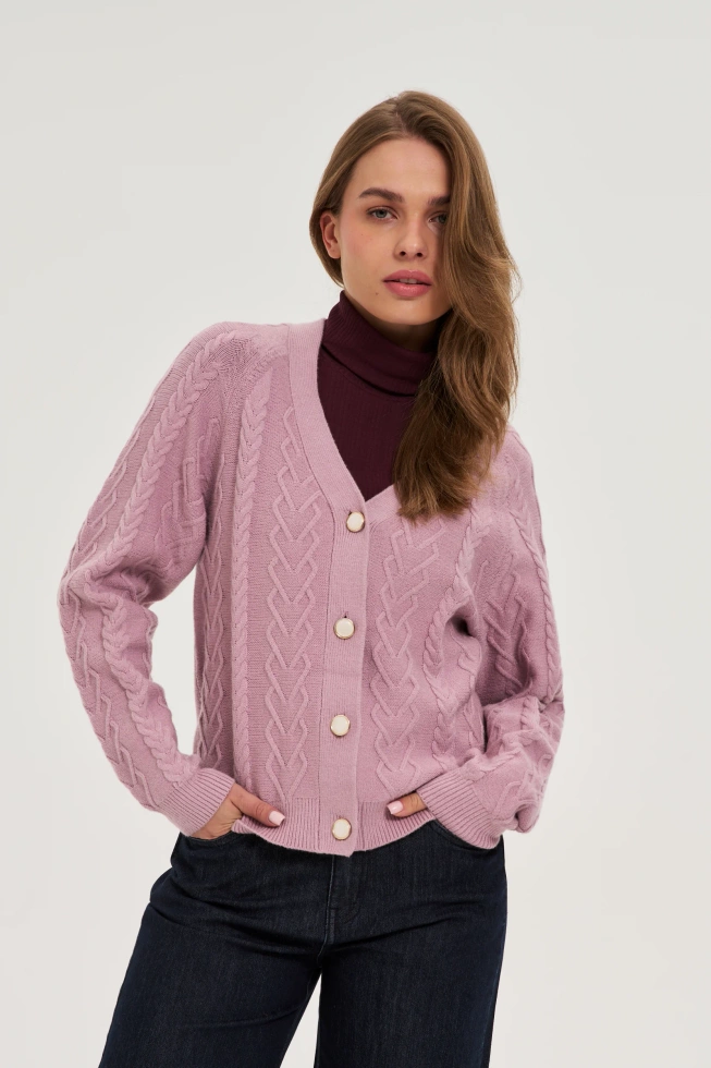 Kardigan różowy