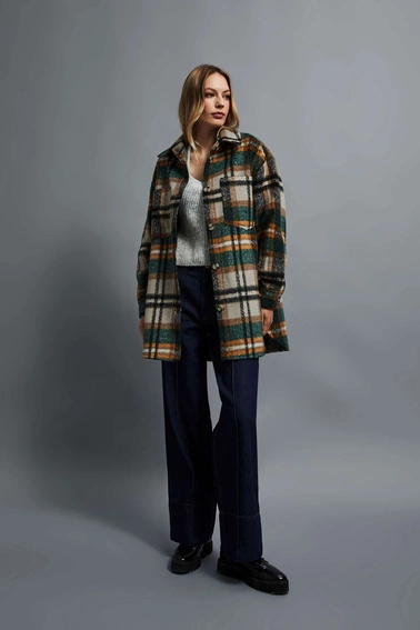 Bawełniane jeansy wide leg granatowe