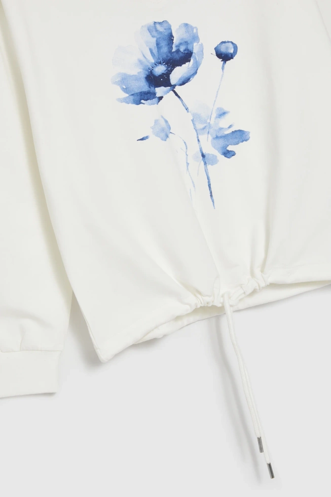 Bluza z nadrukiem biała