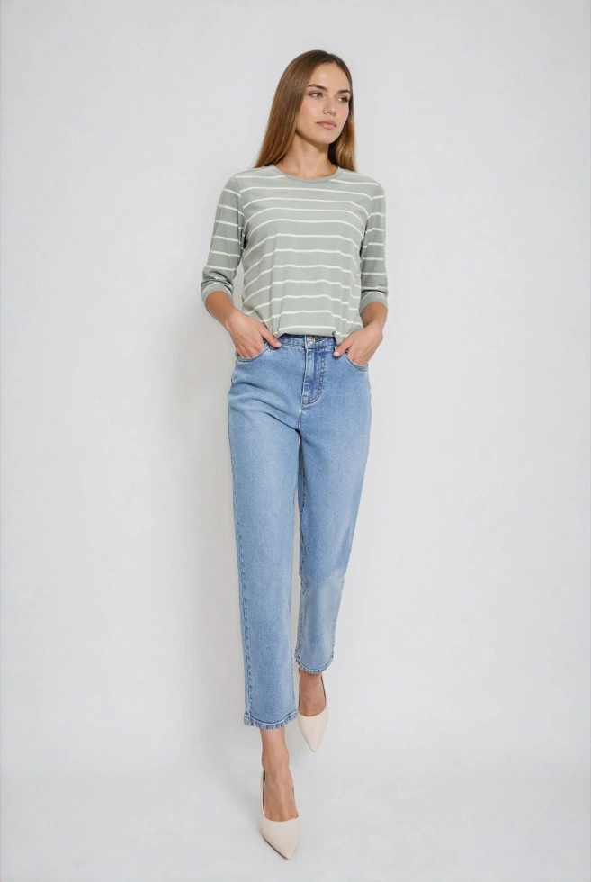 Jeansy z prostą nogawką niebieskie