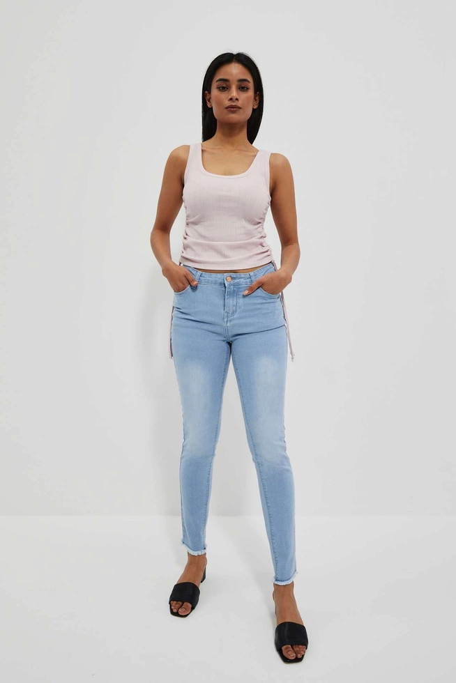 Jeansy push up błękitne