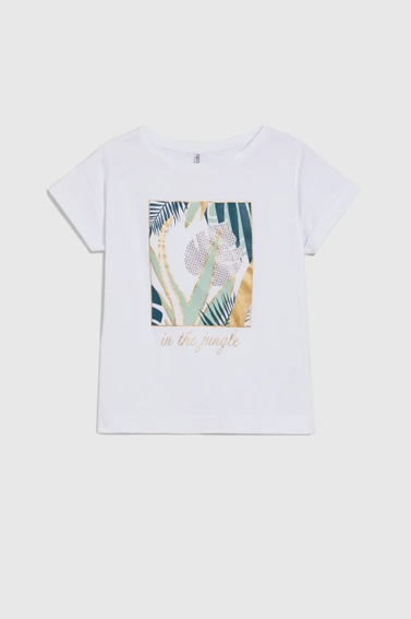 T-shirt z nadrukiem biały