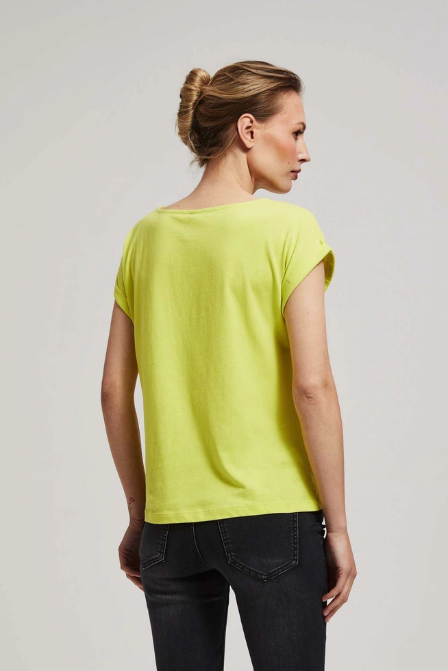Bawełniany t-shirt limonkowy