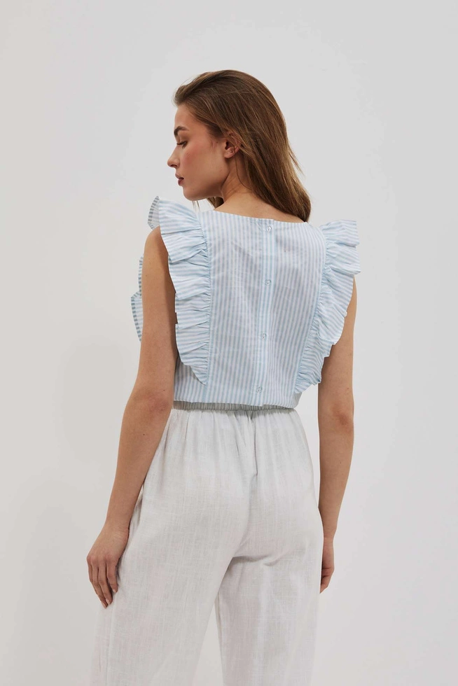 Koszula w paski z falbaną