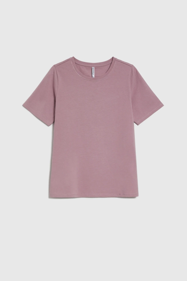 Gładka bluzka różowa