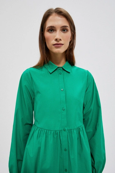 Koszulowa sukienka zielona