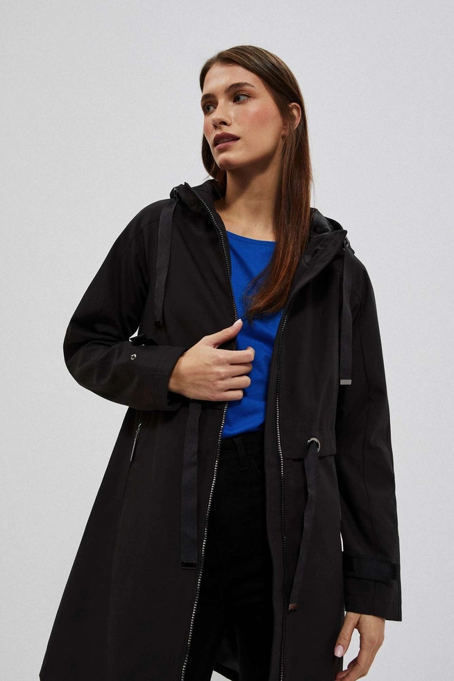 Parka z kapturem czarna