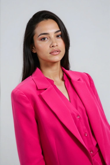Marynarka z rękawami 3/4 fuksjowa 