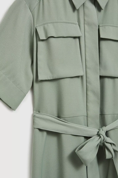 Szmizjerka z krótkimi rękawami oliwkowa