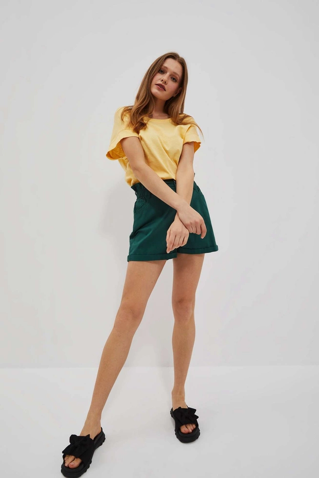 T-shirt z odkrytymi plecami waniliowy