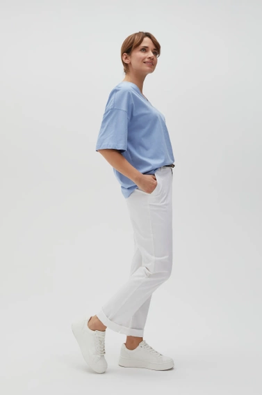 Bawełniane spodnie białe