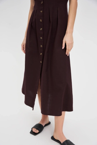 Taliowana sukienka midi