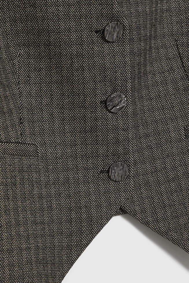 Elegancka kamizelka ciemnobeżowa