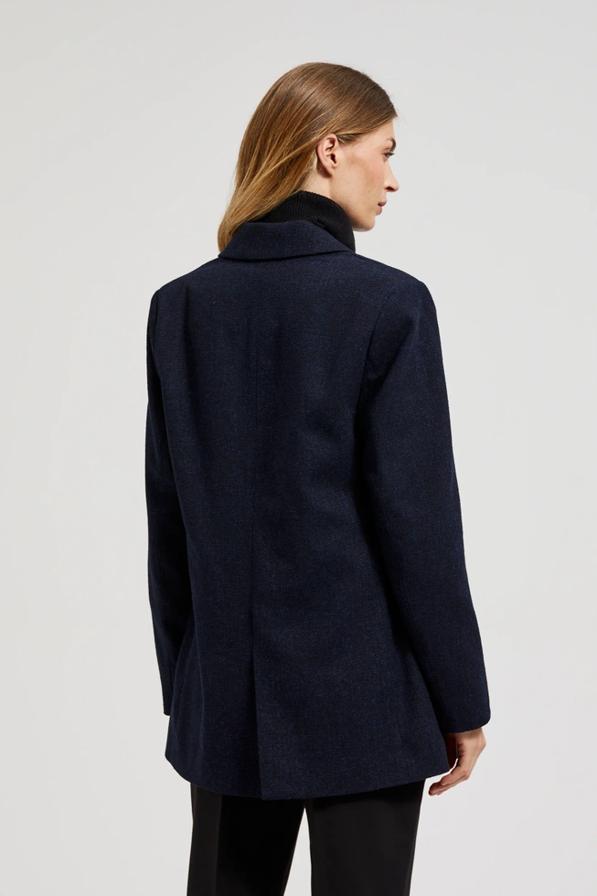 Marynarka dwurzędowa z ozdobnymi guzikami granatowa