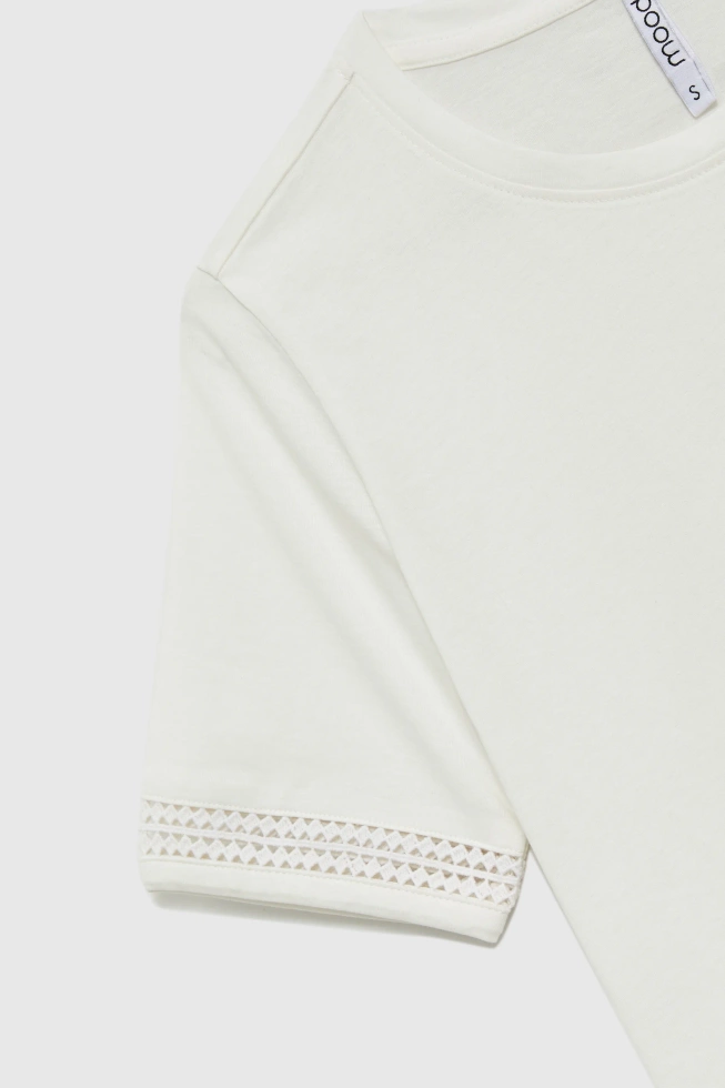 Bluzka z krótkimi rękawami biała