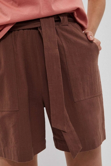 Gładkie szorty z bawełny