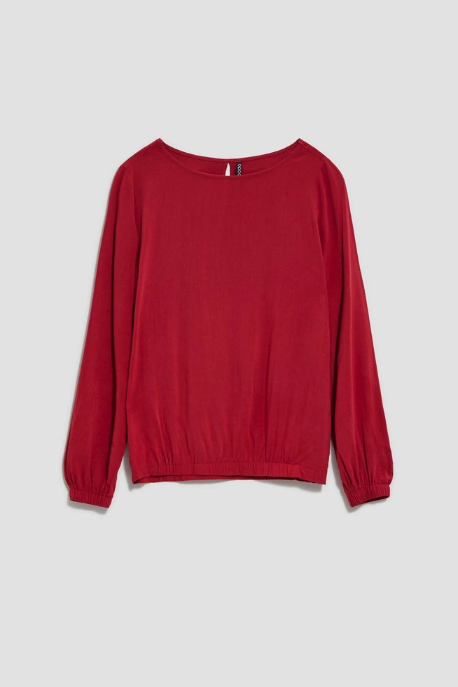 Wiskozowa koszula bordowa