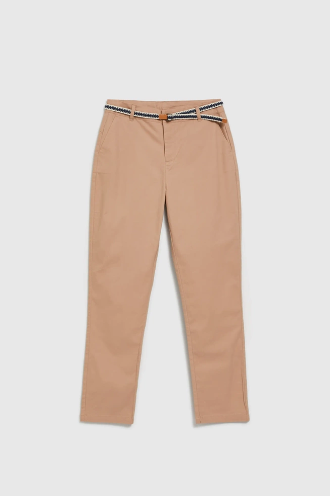 Bawełniane spodnie beżowe