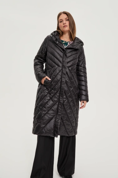 Długa kurtka czarna
